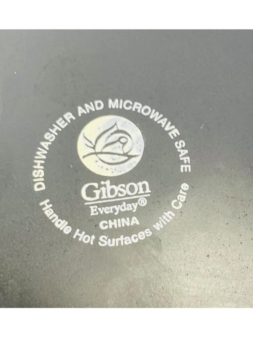 Gibson SOHO LOUNGE Solid Blue Black Edge Square Stoneware Lunch Plates Set of 4